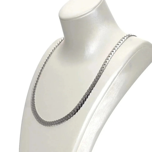 Herringbone Chain Necklace In 316 Stainless Steel 24" - Picture 2 of 7